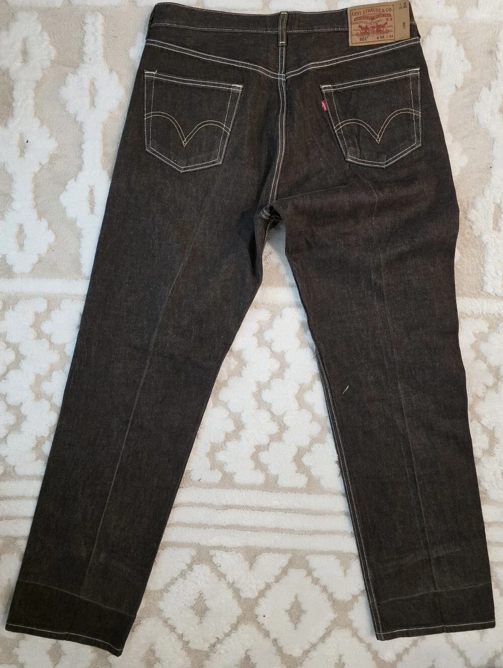 Levi's 501 Men's Dark Brown Straight Jeans